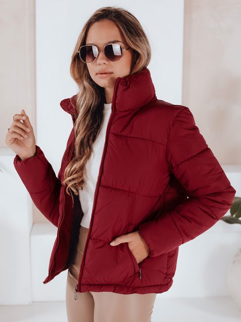 Ženska prešita zimska jakna LAROSE maroon Dstreet TY5218