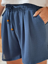 Ženske kratke hlače iz blaga SUMMER TRIP blue Dstreet SY0434