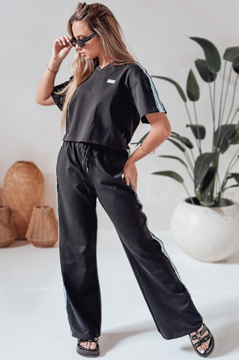 Ženski komplet športnih oblačil prevelike velikosti SPORT LIKE black Dstreet AY1146