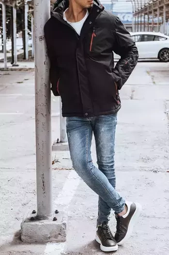 Moška prehodna jakna črna Dstreet TX4239