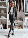 Ženska usnjena jakna CHICLEATHER black Dstreet TY4969