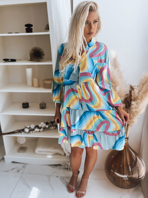 Obleka boho BRANTONA Barva Modra DSTREET EY2042z