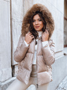 Ženska zimska jakna SPARKLE Barva kamela DSTREET TY3948