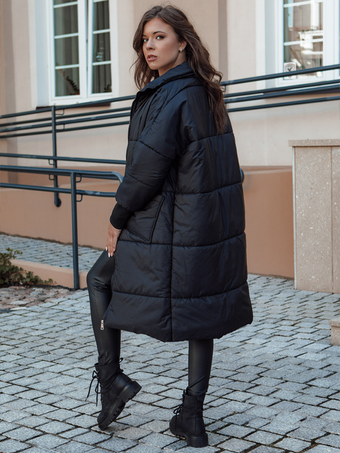 Ženski prevelik NADIA prešiti plašč s črn Dstreet TY4542