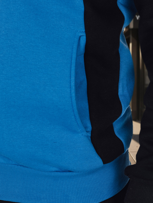 Moška jopa z zadrgo in pokončnim ovratnikom, modra Dstreet BX5905