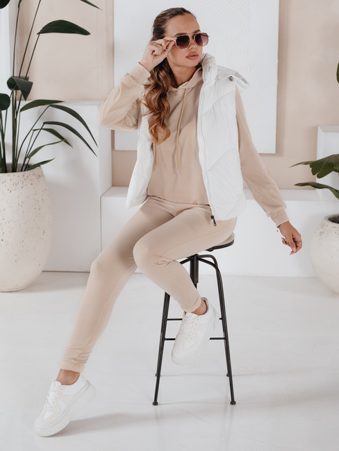 Ženski komplet trenirke MIGEL Barva Svetlo bežova DSTREET AY0806