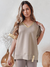 Ženska bluza prevelike velikosti SHINE LOVE mocha Dstreet RY2911