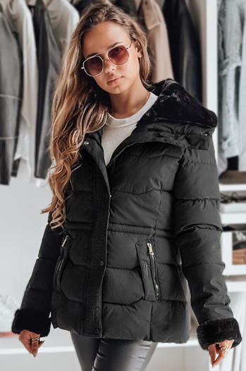 WINTERGIRL ženska prešita jakna črna Dstreet TY4933