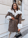 Ženska zimska jakna LUXURY Barva kavna DSTREET TY3932