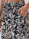 Ženske hlače iz blaga s širokimi nogami TROPICAL SUN black Dstreet UY2634_4