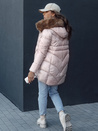 Ženska zimska jakna s kapuco WINTERCHIC roza Dstreet TY4441