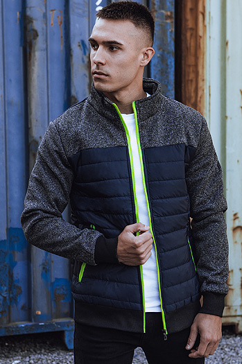 Moška prehodna jakna prešita mornarsko modra Dstreet TX4856