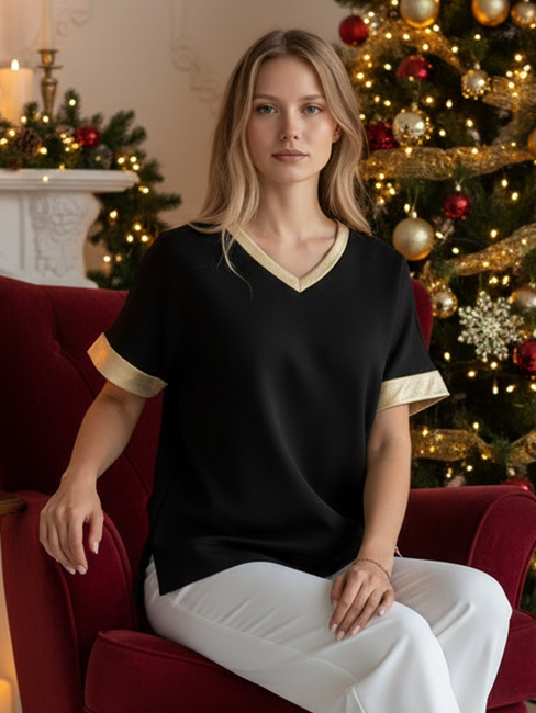 Ženska bluza SHINE LOVE črna Dstreet RY2912z