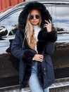 Ženska zimska jakna s krznom CHARMFUR black Dstreet TY4771