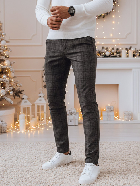 Moške vsakdanje temno sive hlače Dstreet UX4399z