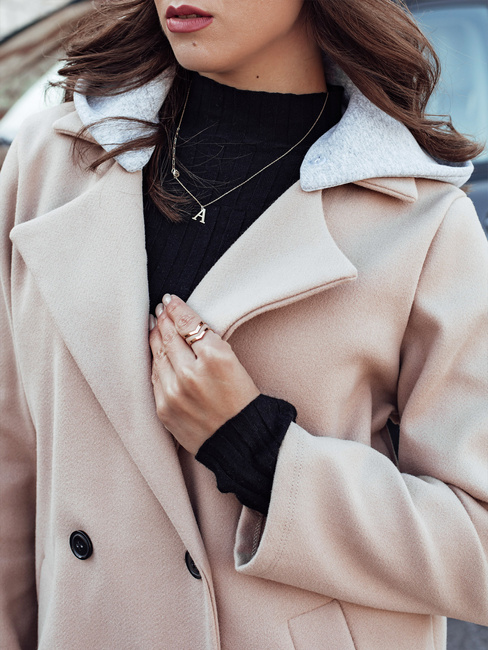 MODVENTURE ženski prevelik plašč s kapuco bež barve Dstreet NY0721