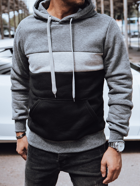 Moška majica s kapuco temno siva Dstreet BX5826