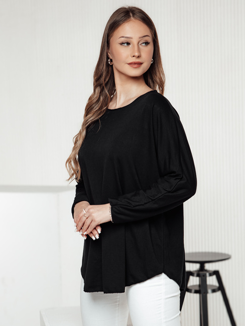 LOOSEFEMME ženska bluza oversize z obeskom s črno Dstreet RY2705