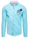 Moška srajca z dolgimi rokavi Barva turkizna  DSTREET DX2300