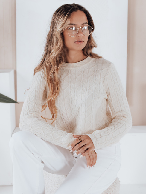 Ženski pulover BRAVINA ecru Dstreet MY2527