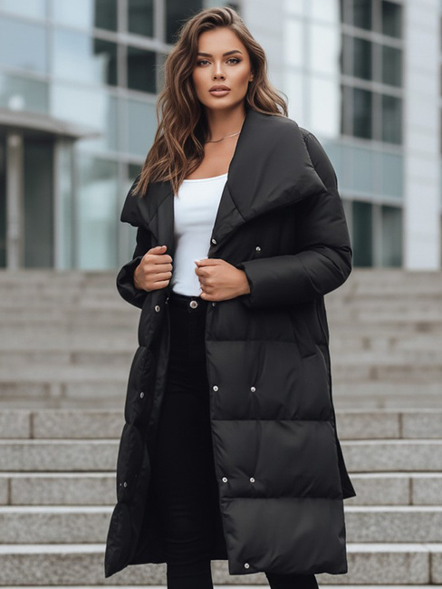 Ženska prešita jakna plašč FAVI black Dstreet TY3089