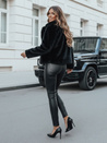 Ženski krznen plašč GLAMFLUFFY kratek črn Dstreet TY4985