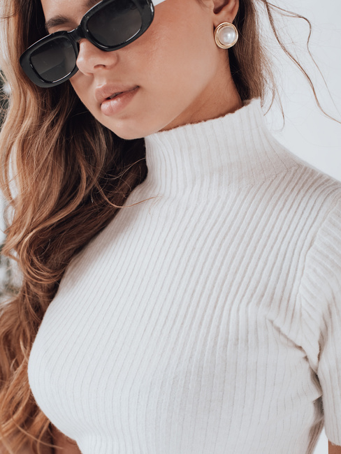 Ženski pulover s kratkimi rokavi GIRLGLORY white Dstreet MY2550