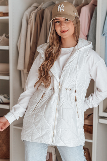 Ženski prehodni prešiti telovnik OLINVIA white Dstreet TY4886