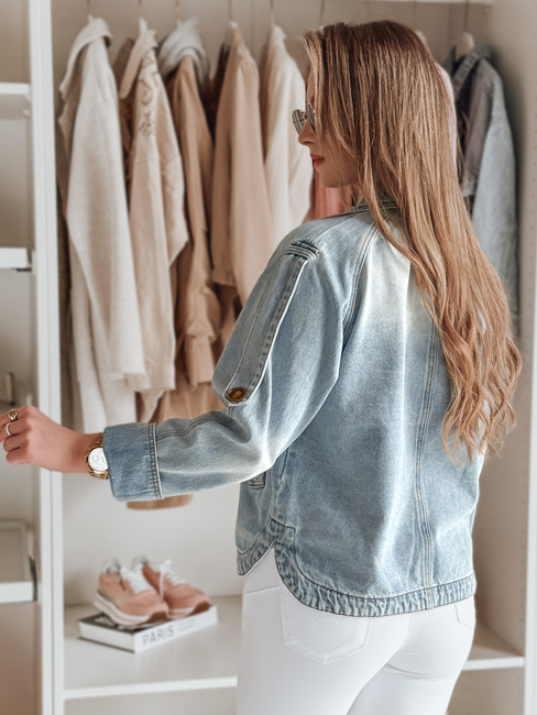 Ženska prevelika jeans jakna OVERSOLI blue Dstreet TY4904