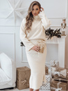 Ženski pleteni komplet DELIGHT ecru Dstreet AY1117