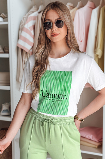 Ženska majica LAMOUR bela Dstreet RY2586