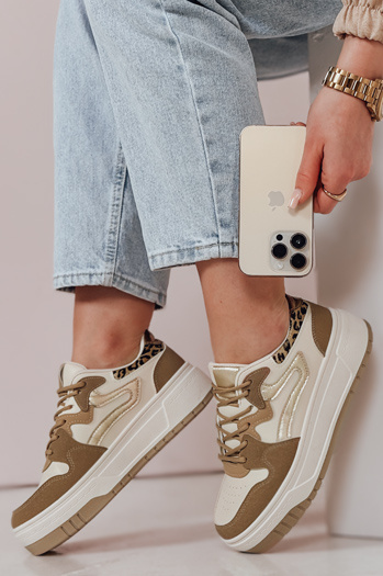 Ženske superge na platformi BEIMEI beige Dstreet ZY0870