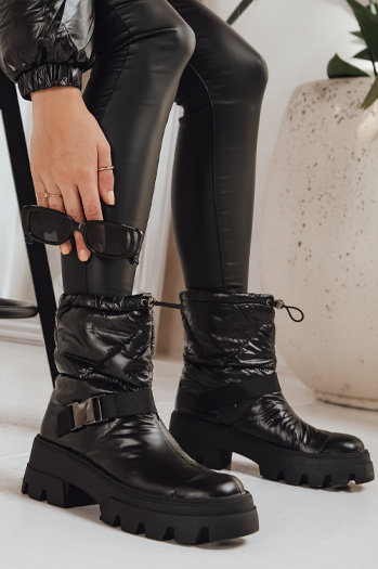 Ženski škornji traper black Dstreet ZY1299