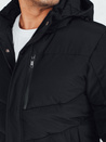 Moška prešita zimska jakna s kapuco črna Dstreet TX5069