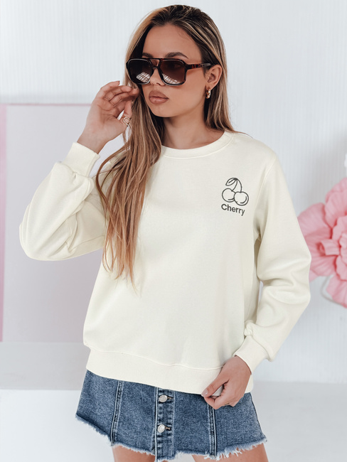 Ženska bluza z vezenjem CHERSOFT ecru Dstreet BY1400