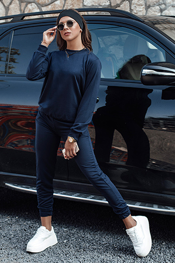 MILIAN ženski komplet trenirke mornarsko modra Dstreet AY1101