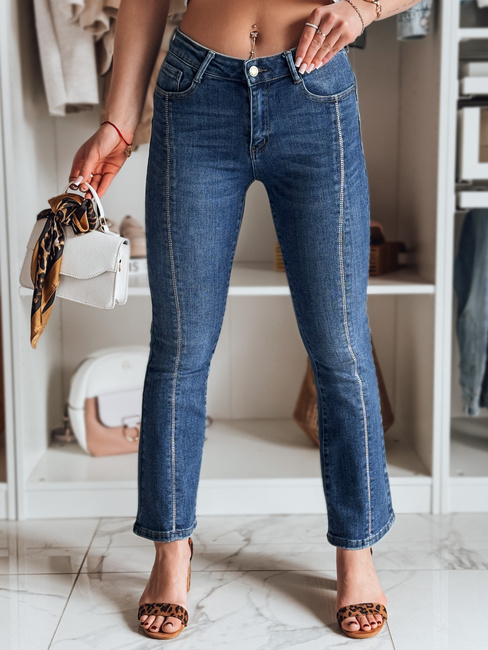 Ženske jeans hlače na zvonec LUSINIA blue Dstreet UY2473