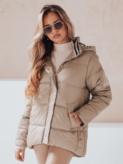 Ženska prešita jakna HIMES beige Dstreet TY4243