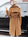 Ženski zimski plašč classic trench brown Dstreet NY0761