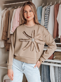 Ženska bluza prevelike velikosti s cvetjem PETITKA mocha Dstreet BY1386_1