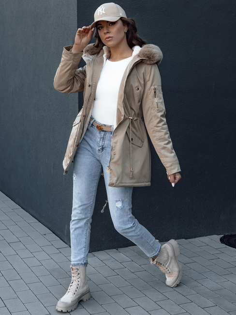 Kurtka damska ERISS beżowa Dstreet TY4532