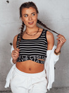 LA VIE CEST ženski črtasti top črne barve Dstreet RY2314_2