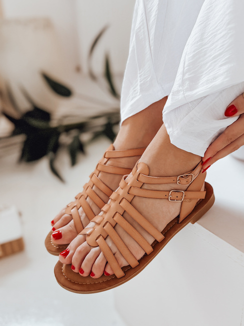 Ženski sandali IRALIE beige Dstreet ZY0943