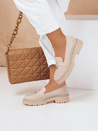 Ženski mokasini LOAFELIA beige Dstreet ZY0606