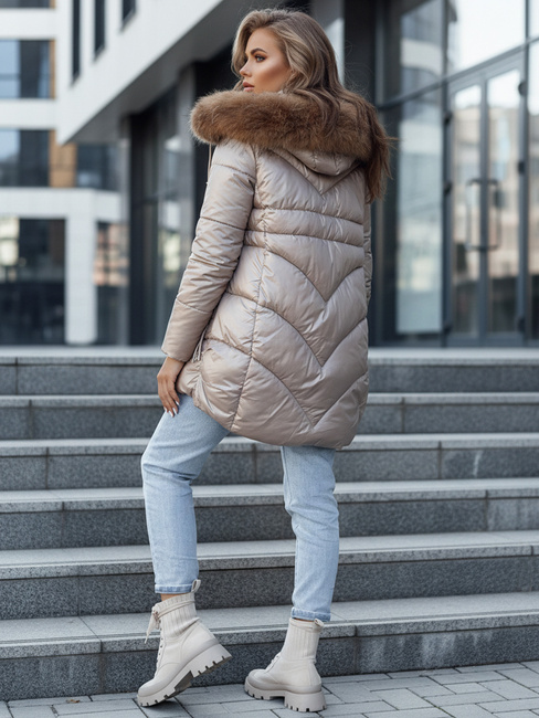 WINTERCHIC ženska zimska jakna s kapuco camel Dstreet TY4438z