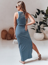 SUMMER LOVE one size maxi obleka modra in bela Dstreet EY2612
