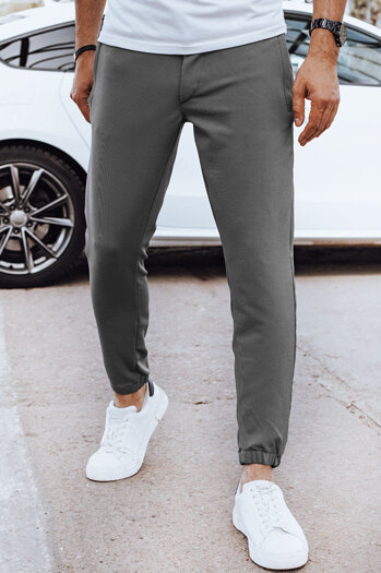 Moške temno sive jogger hlače Dstreet UX4265