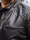 Moška usnjena jakna črna Dstreet TX4228