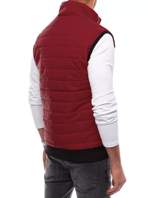 Moški prešit telovnik Barva Klaret DSTREET TX4016