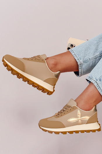 Ženske športne superge FLEXIMOT beige Dstreet ZY0905